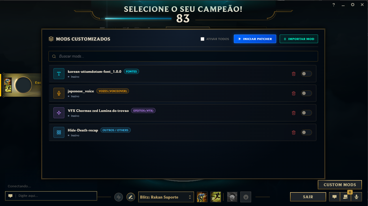 Biblioteca de Mods Customizados